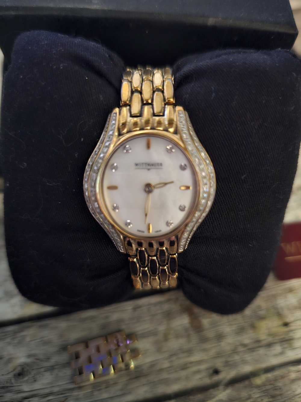 Wittnauer Diamond Gold Mother of Pearl Women's Watch - Picture 2 of 6